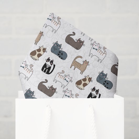 Kat Vloeipapier, Kitty Kitten Decoupage Tissuepapier (Cadeauzakje)