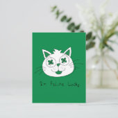 Kat voelt zich gelukkig St. Patrick's Day Briefkaart (Staand voorkant)