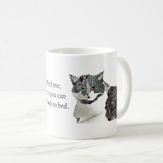 Kat- Voer me, dan kun je terug naar bed gaan Koffiemok