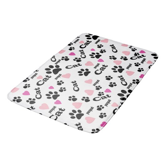 Kat voetafdrukken badmat (Gekanteld)