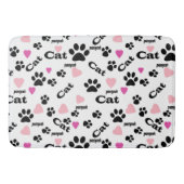 Kat voetafdrukken badmat (Voorkant)
