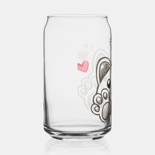 Kat voetafdrukken blikvorm glas (Rechts)