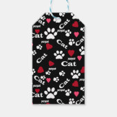 Kat voetafdrukken cadeaulabel (Voorkant)