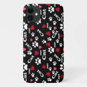 Kat voetafdrukken Case-Mate iPhone case (Achterkant)