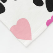 Kat voetafdrukken fleece deken (Hoek)