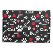 Kat voetafdrukken kussensloop (Achterkant)
