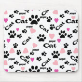 Kat voetafdrukken muismat (Voorkant)