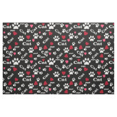 Kat voetafdrukken stof (Fat Quarter)