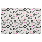 Kat voetafdrukken stof (Fat Quarter)