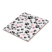 Kat voetafdrukken tegeltje (Zijkant)