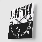 Kat voetafdrukken vierkante klok (Hoek)