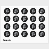 Kat voetbal spelend ronde sticker (Vel)