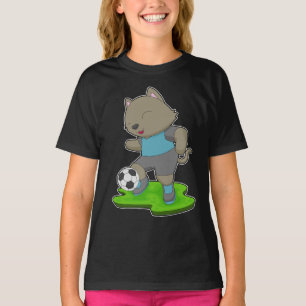 Kat Voetballer Voetbal T-shirt