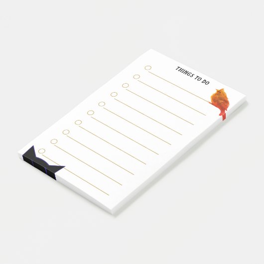 Kat & vogel - Aangepaste dingen om te doen Post-it® Notes (Schuin)