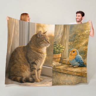 Kat & Vogel Raamcompanions Zachte Vloerbedekking Fleece Deken