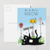 Kat Vogels Tuin Dank Je Briefkaart (Voorkant / Achterkant)