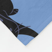 Kat Voices Black Cat Pattern Blue fleece deken (Hoek)