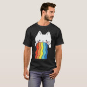 Kat Vomit Rainbow Cat Vomit kleurig T-shirt (Voorkant volledig)