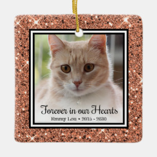 Kat 'Voor altijd in onze harten' Keramisch Ornament