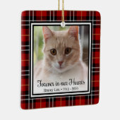 Kat 'Voor altijd in onze harten' Keramisch Ornament (Rechts)