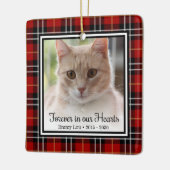 Kat 'Voor altijd in onze harten' Keramisch Ornament (Links)