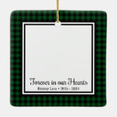 Kat 'Voor altijd in onze harten' Keramisch Ornament (Achterkant)