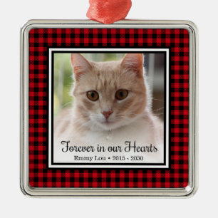 Kat Voor Altijd in Onze Harten Metalen Ornament