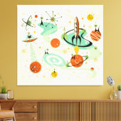 Kat voor atoomruimtes ©studioxine canvas afdruk (Insitu (Woonkamer))