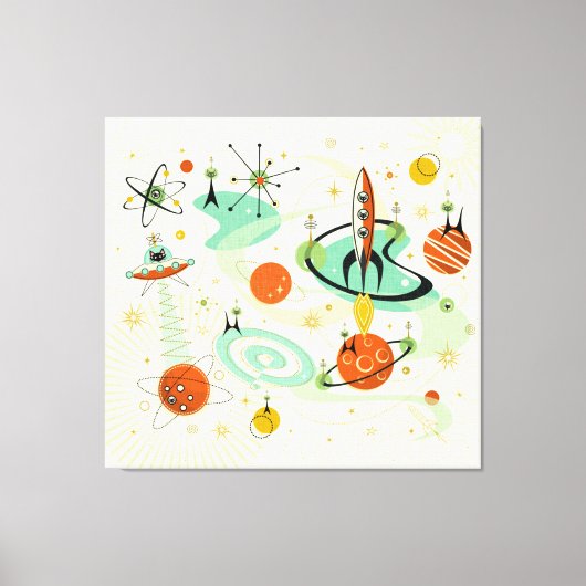 Kat voor atoomruimtes ©studioxine canvas afdruk (Voorkant)