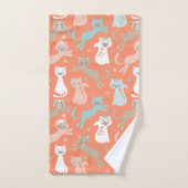 Kat voor atoomSinaasappel Bad Handdoek (Handdoek)
