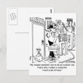 Kat voor buitengebruik briefkaart (Voorkant / Achterkant)