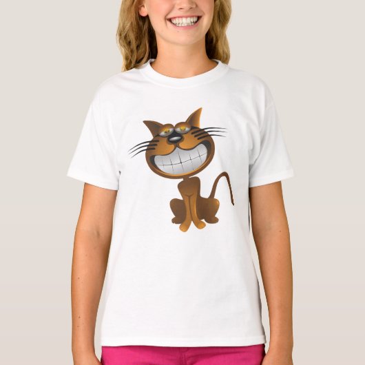 Kat voor glimlachen t-shirt (Voorkant)