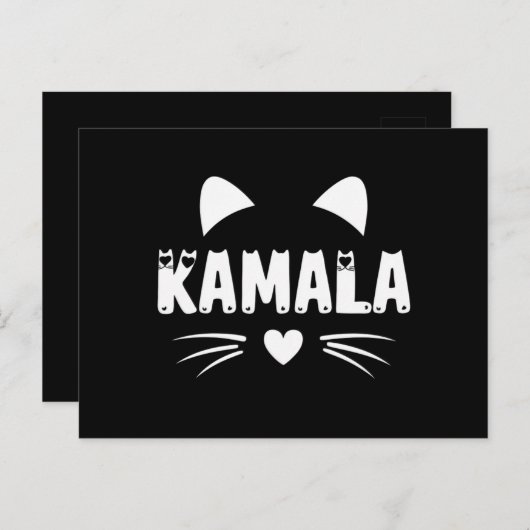 Kat voor Harris 2024 Briefkaart (Voorkant / Achterkant)