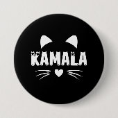Kat voor Harris 2024 Ronde Button 7,6 Cm (Voorkant)