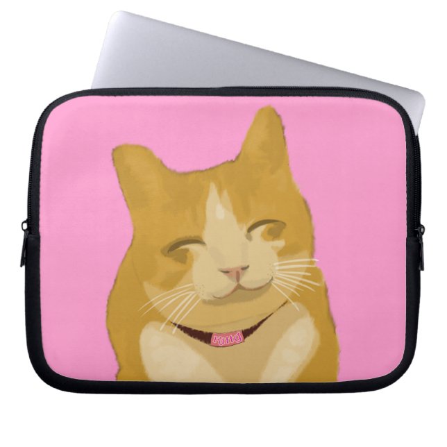 Kat voor het koelen laptop sleeve (Voorkant)