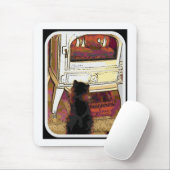 Kat voor het verzamelen van vuurwapens muismat (Met muis)