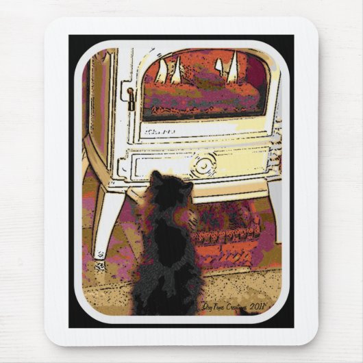 Kat voor het verzamelen van vuurwapens muismat (Voorkant)