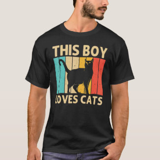 Kat Voor Jongens Kinderen Zwarte Kat  Kat Mens Kat T-shirt