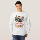 Kat voor kattenliefhebbers voor Kerstmis SQUAD gra T-shirt (Voorkant volledig)