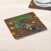 Kat voor kerstkoekjes kartonnen onderzetters (Schuin)