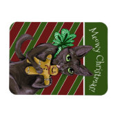 Kat voor kerstkoekjes magneet (Horizontaal)