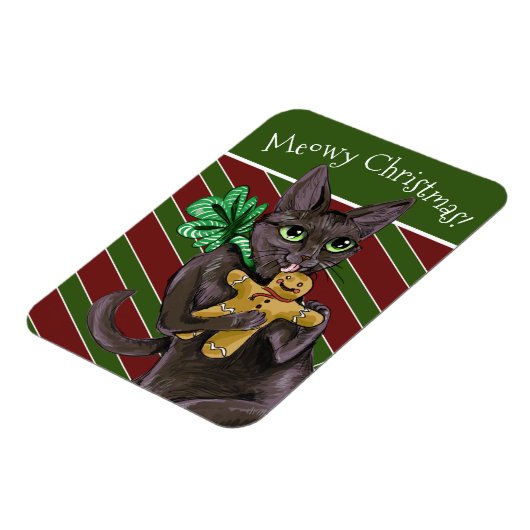 Kat voor kerstkoekjes magneet (Linkerzijde)