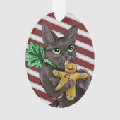 Kat voor kerstkoekjes ornament (voorkant)