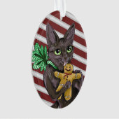 Kat voor kerstkoekjes ornament (voorkant)