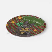 Kat voor kerstkoekjes papieren bordje (Gekanteld)