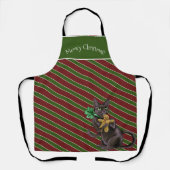Kat voor kerstkoekjes schort (Voorkant)