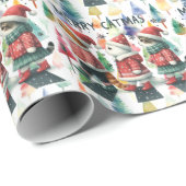 Kat voor Kerstmis Cadeaupapier (Rol Hoek)