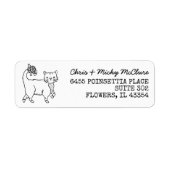 Kat voor kerstmis etiket (Voorkant)