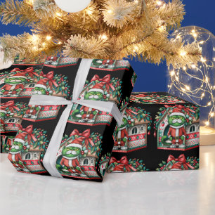 Kat voor Kerstmis Thema voor Kattenliefhebbers Cadeaupapier