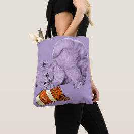 KAT VOOR KOFFIE SNIJDEN TOTE BAG